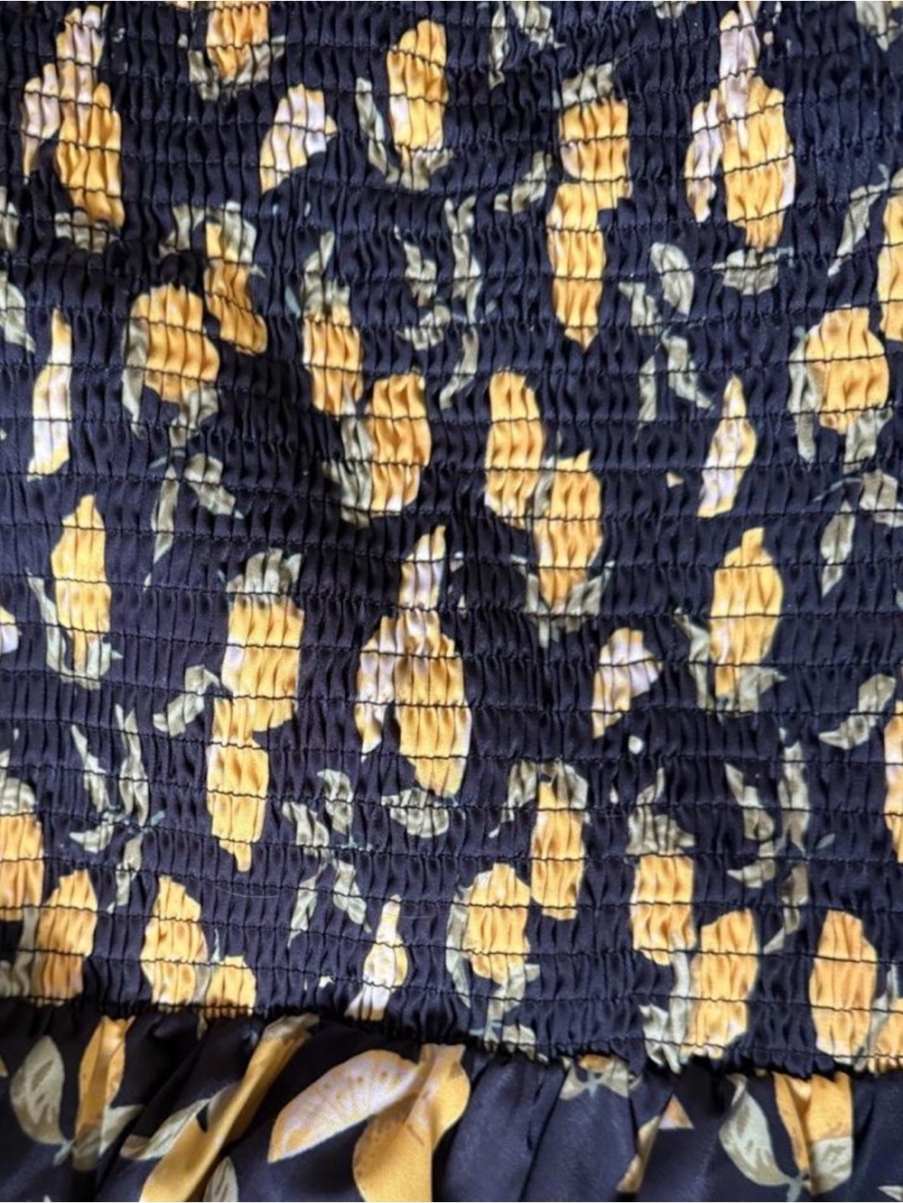 Cider Black Midi Dress with Yellow Lemon Motif - Picture 9 of 9